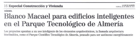 La Voz de Almería. Special construction and housing. “PITA”.