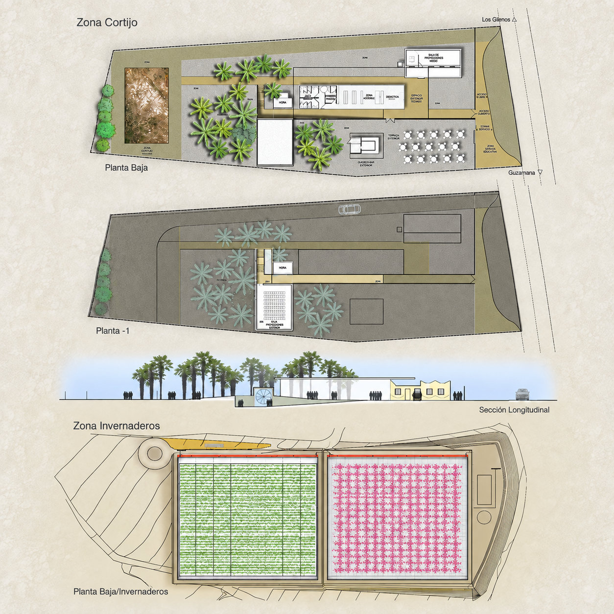 Anteproyecto Centro de interpretación agrícola «Los Guiraos». Cuevas del Almanzora (Almería). 2013.