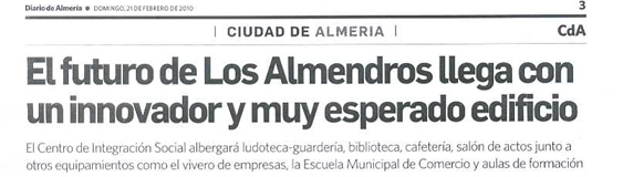 Diario de Almería. 21/02. «Los Almendros».